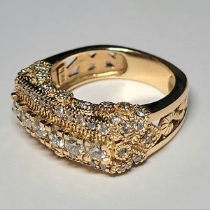 Vintage natural diamond and 14k yellow gold apx 1 carats